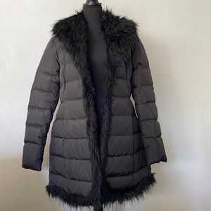 FUR LINED PUFFER JACKET INC INTERNATIONAL CONCEPTS